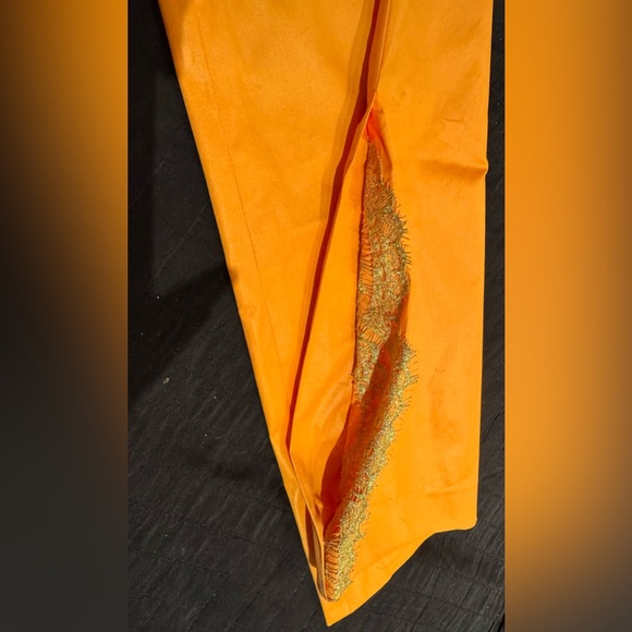 NWT LIA KES NEW YORK Orange Pants with Silk Lining. SIZE: 4 - Picture 5 of 14